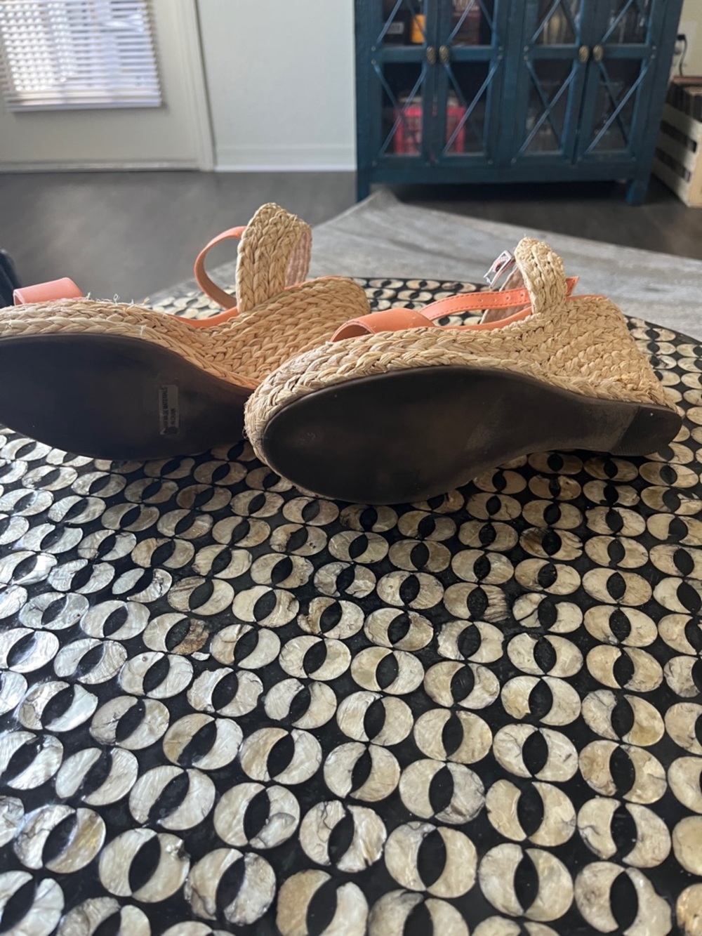 Dolce Vita Coral Orange Wedge Sandals - Picture 3 of 4